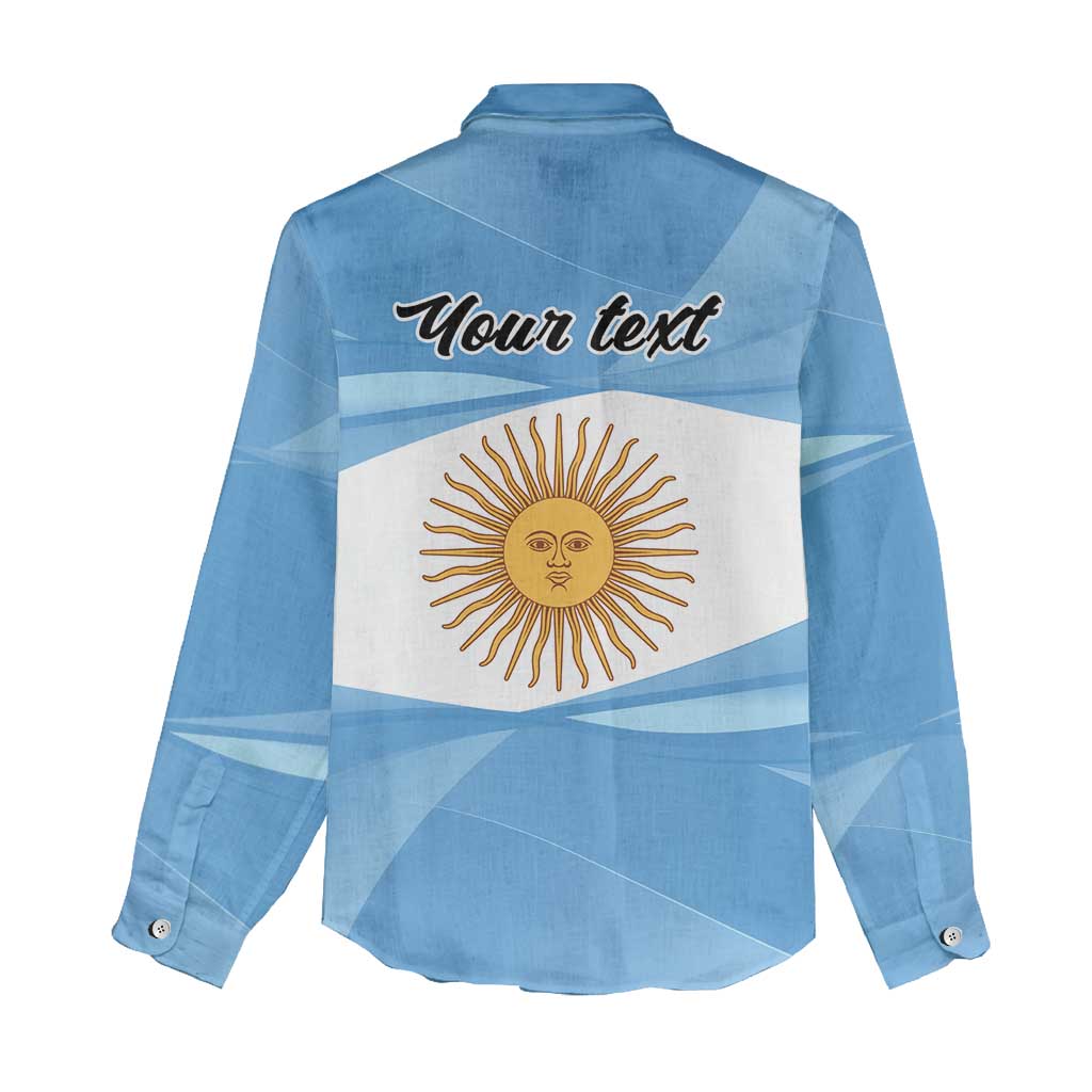 Argentina Flag Day Personalized Women Casual Shirt Simple Sol de Mayo
