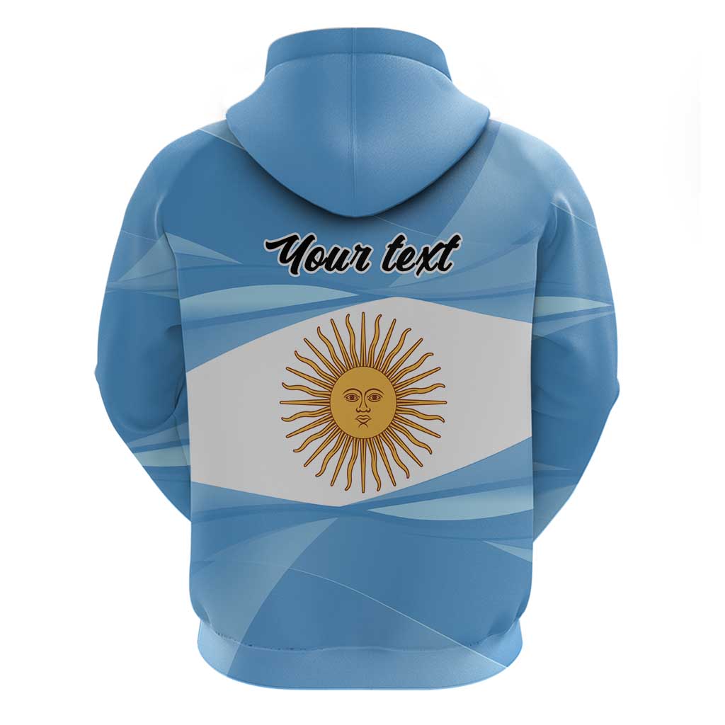 Argentina Flag Day Personalized Zip Hoodie Simple Sol de Mayo