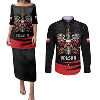 Poland National Flag Day Personalized Couples Matching Puletasi and Long Sleeve Button Shirt Polsk Eagle Proud to be Poland