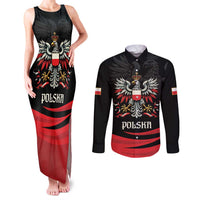 Poland National Flag Day Personalized Couples Matching Tank Maxi Dress and Long Sleeve Button Shirt Polsk Eagle Proud to be Poland
