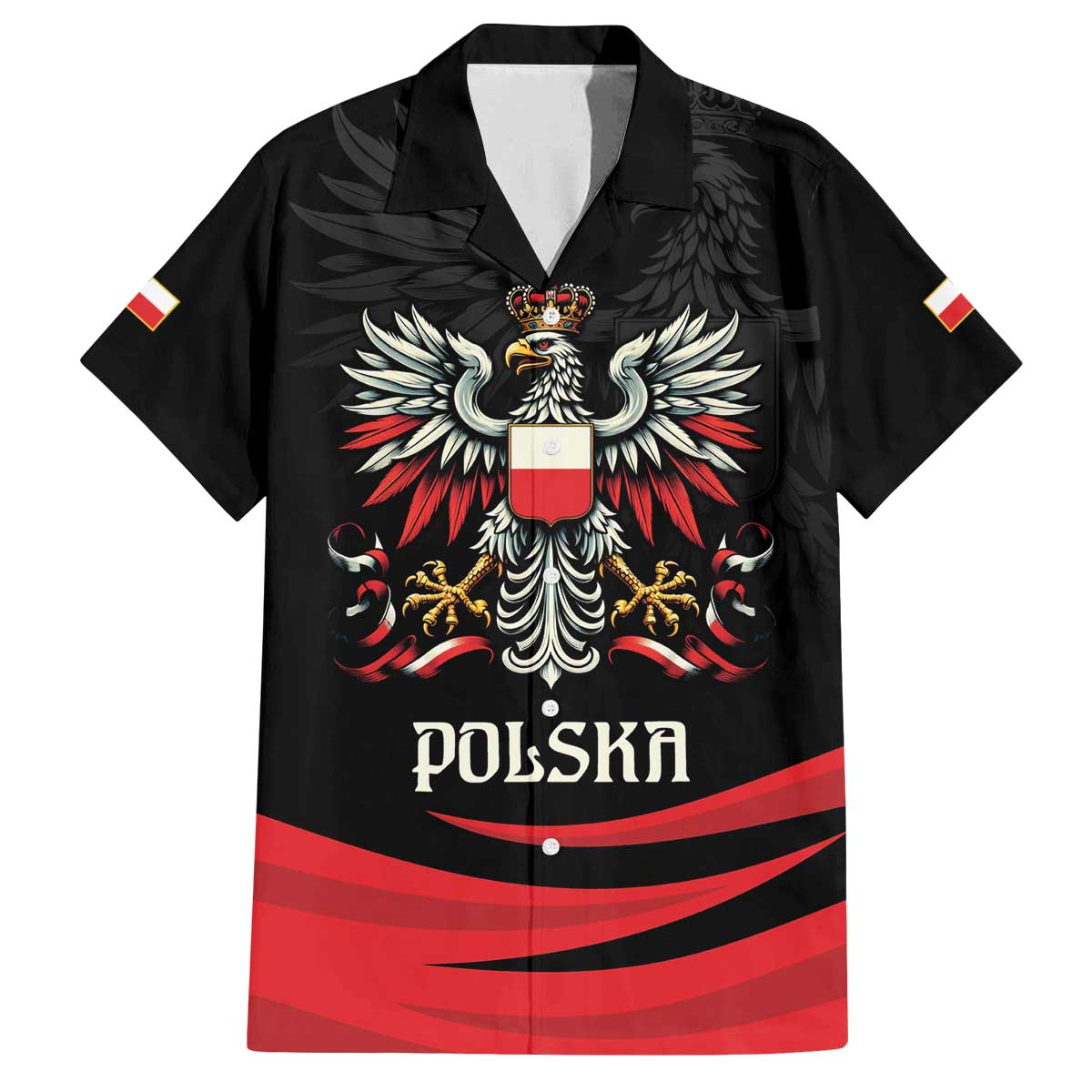 Poland National Flag Day Personalized Family Matching Off The Shoulder Long Sleeve Dress and Hawaiian Shirt Polsk Eagle Proud to be Poland