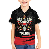 Poland National Flag Day Personalized Family Matching Off Shoulder Short Dress and Hawaiian Shirt Polsk Eagle Proud to be Poland