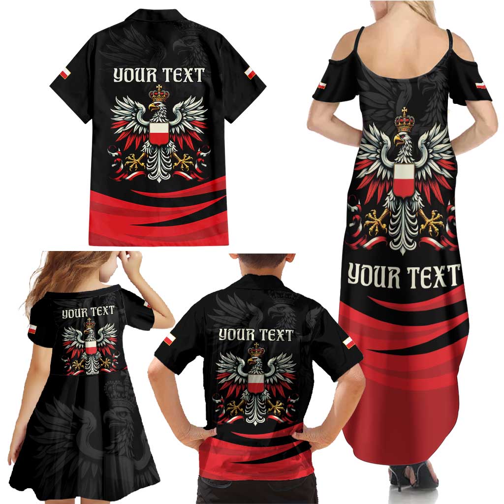 Poland National Flag Day Personalized Family Matching Summer Maxi Dress and Hawaiian Shirt Polsk Eagle Proud to be Poland