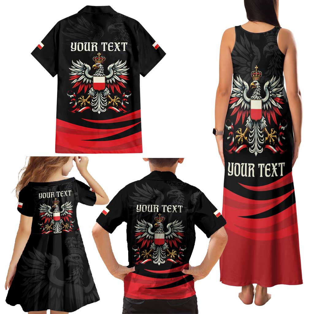 Poland National Flag Day Personalized Family Matching Tank Maxi Dress and Hawaiian Shirt Polsk Eagle Proud to be Poland