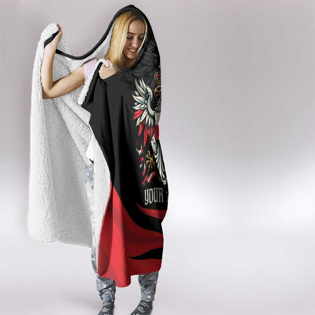 Poland National Flag Day Personalized Hooded Blanket Polsk Eagle Proud to be Poland