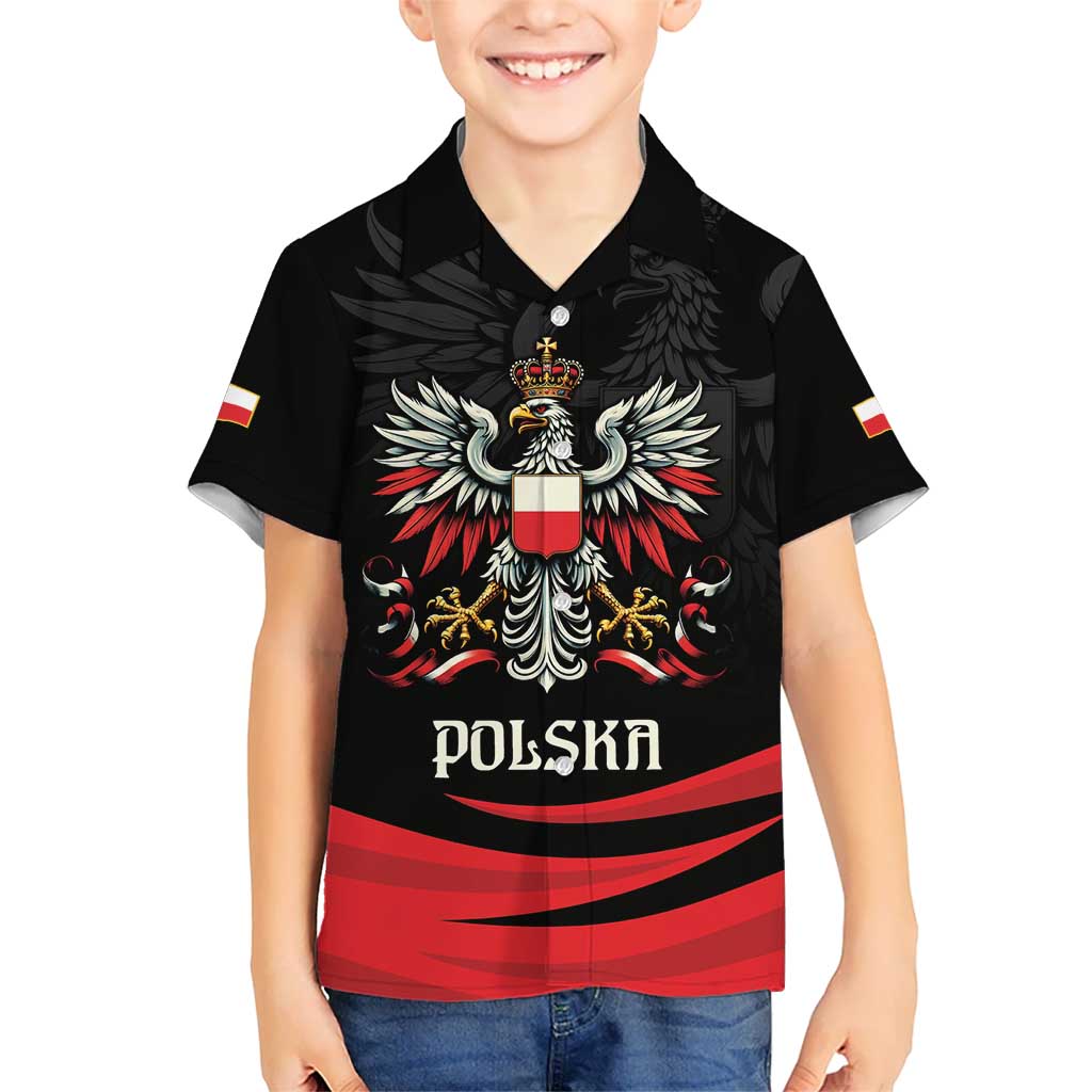 Poland National Flag Day Personalized Kid Hawaiian Shirt Polsk Eagle Proud to be Poland