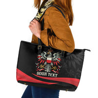Poland National Flag Day Personalized Leather Tote Bag Polsk Eagle Proud to be Poland