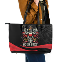 Poland National Flag Day Personalized Leather Tote Bag Polsk Eagle Proud to be Poland