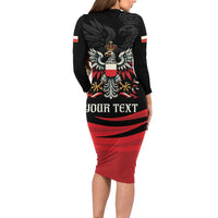 Poland National Flag Day Personalized Long Sleeve Bodycon Dress Polsk Eagle Proud to be Poland