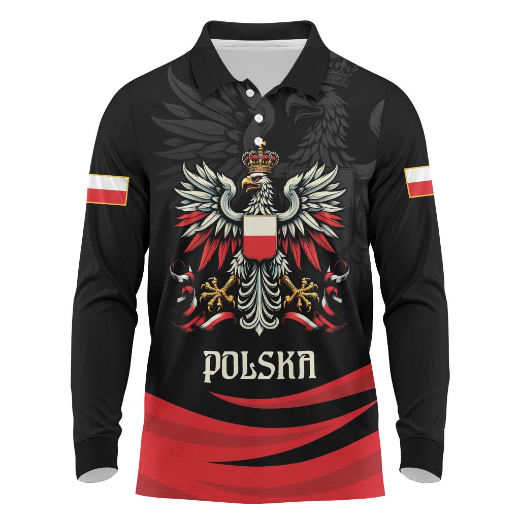 Poland National Flag Day Personalized Long Sleeve Polo Shirt Polsk Eagle Proud to be Poland