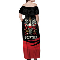 Poland National Flag Day Personalized Off Shoulder Maxi Dress Polsk Eagle Proud to be Poland