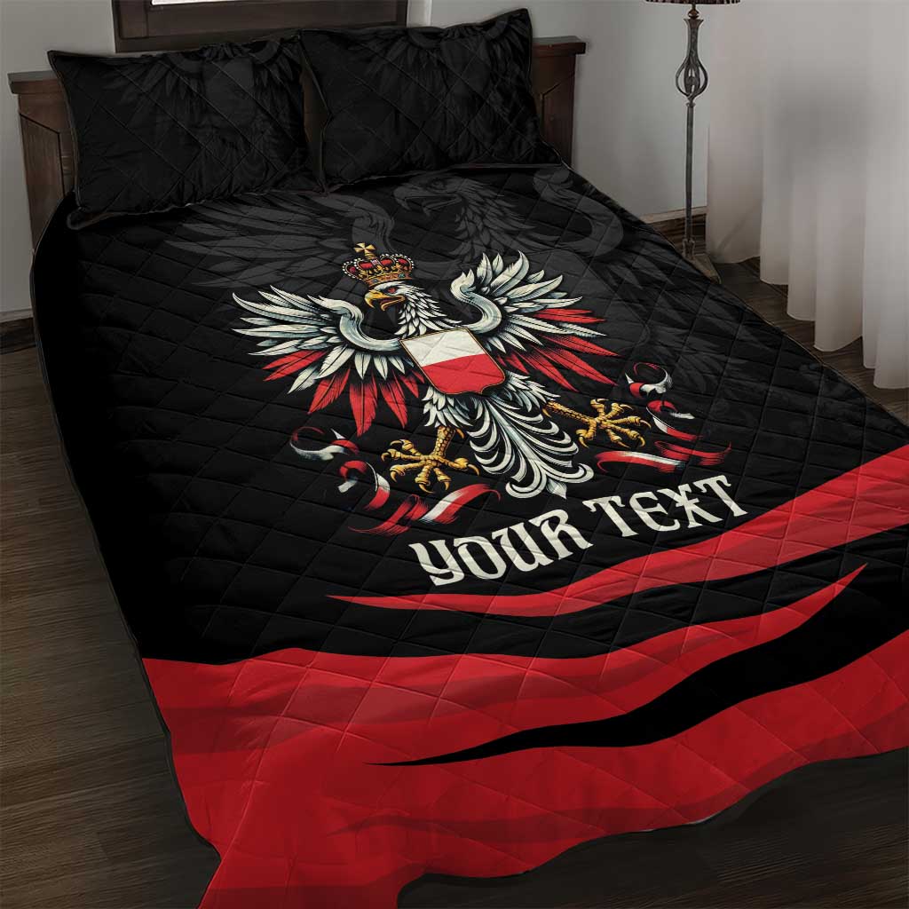 Poland National Flag Day Personalized Quilt Bed Set Polsk Eagle Proud to be Poland