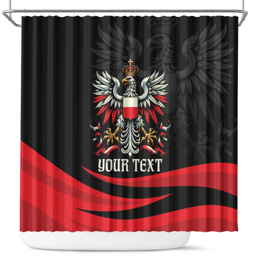 Poland National Flag Day Personalized Shower Curtain Polsk Eagle Proud to be Poland
