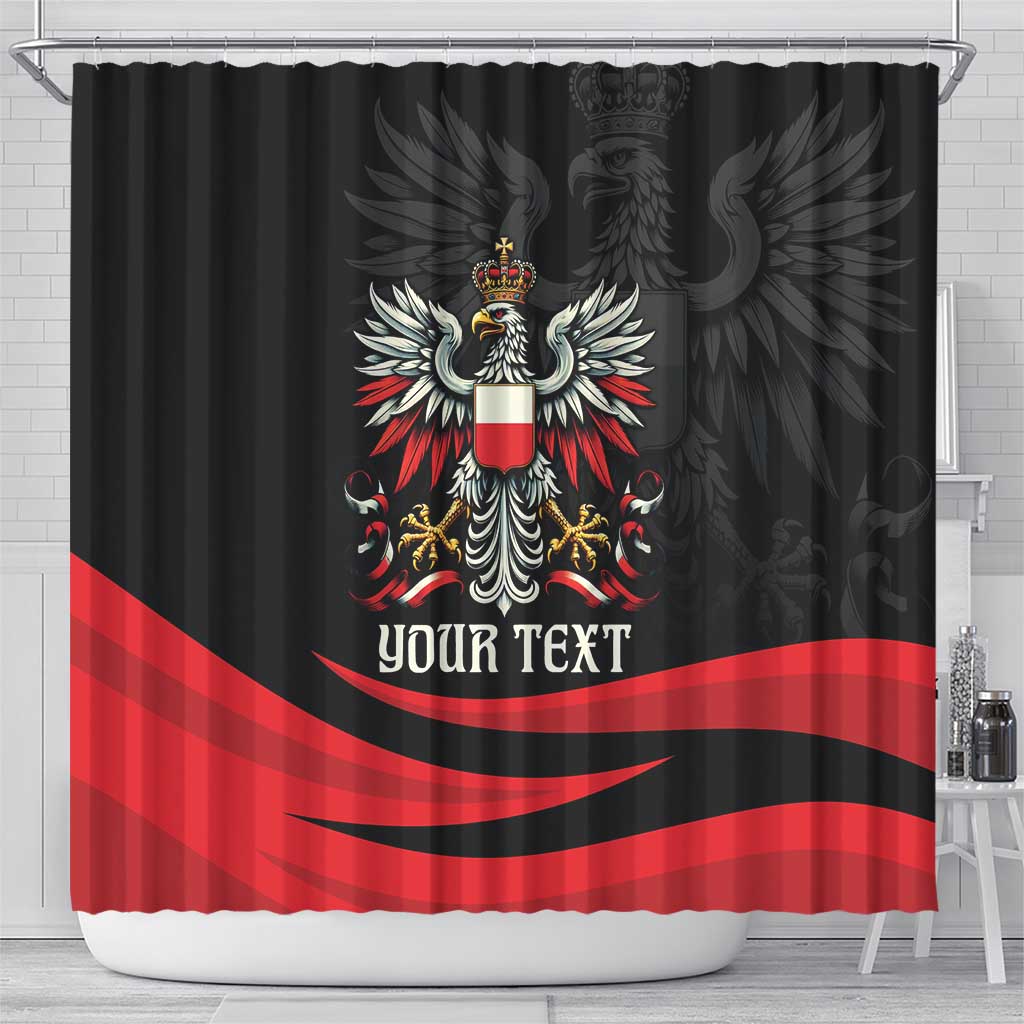 Poland National Flag Day Personalized Shower Curtain Polsk Eagle Proud to be Poland