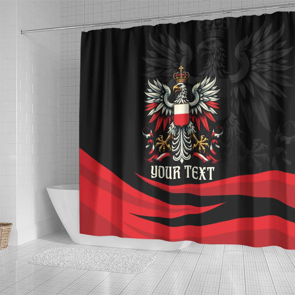 Poland National Flag Day Personalized Shower Curtain Polsk Eagle Proud to be Poland