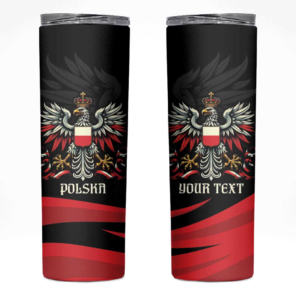 Poland National Flag Day Personalized Skinny Tumbler Polsk Eagle Proud to be Poland