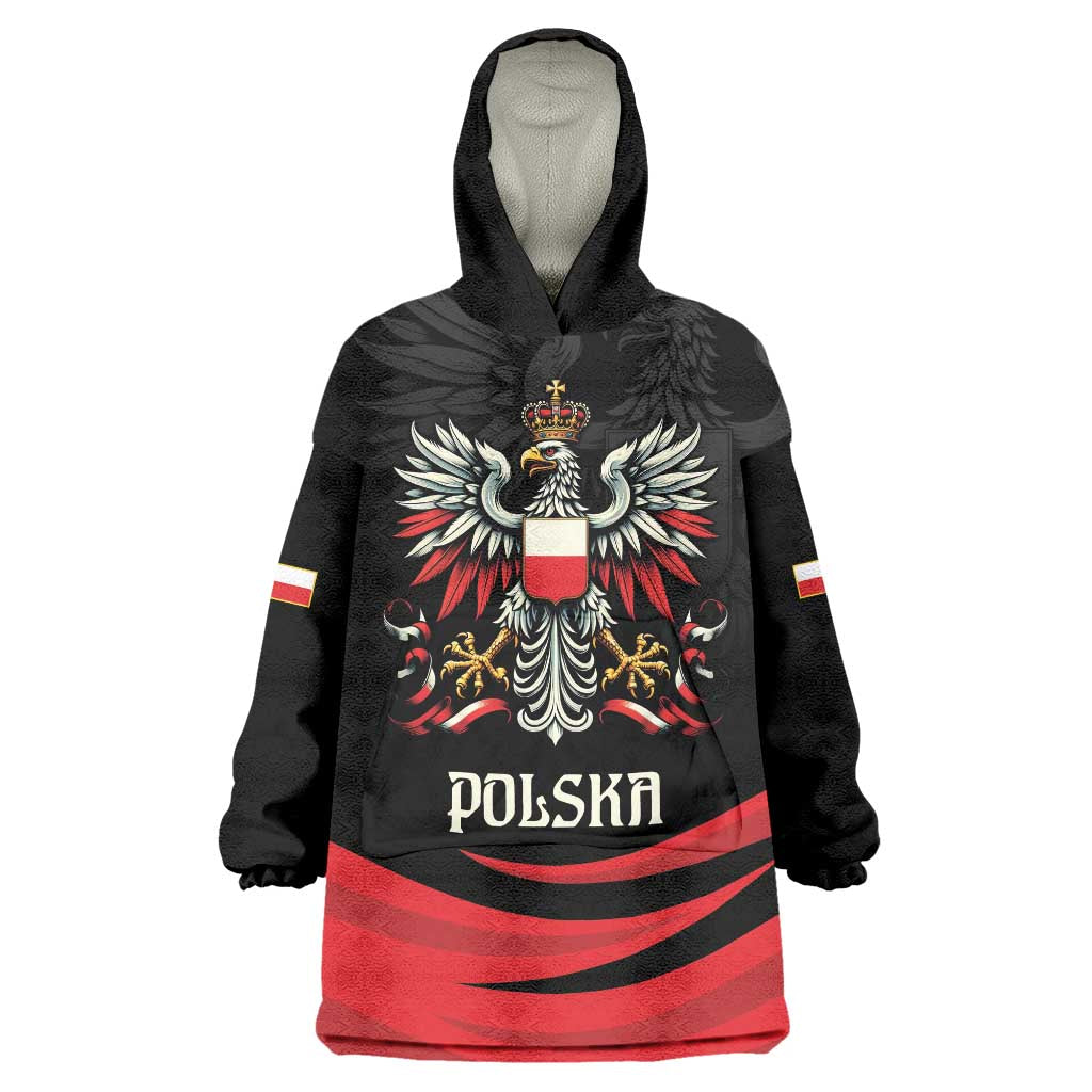 Poland National Flag Day Personalized Wearable Blanket Hoodie Polsk Eagle Proud to be Poland