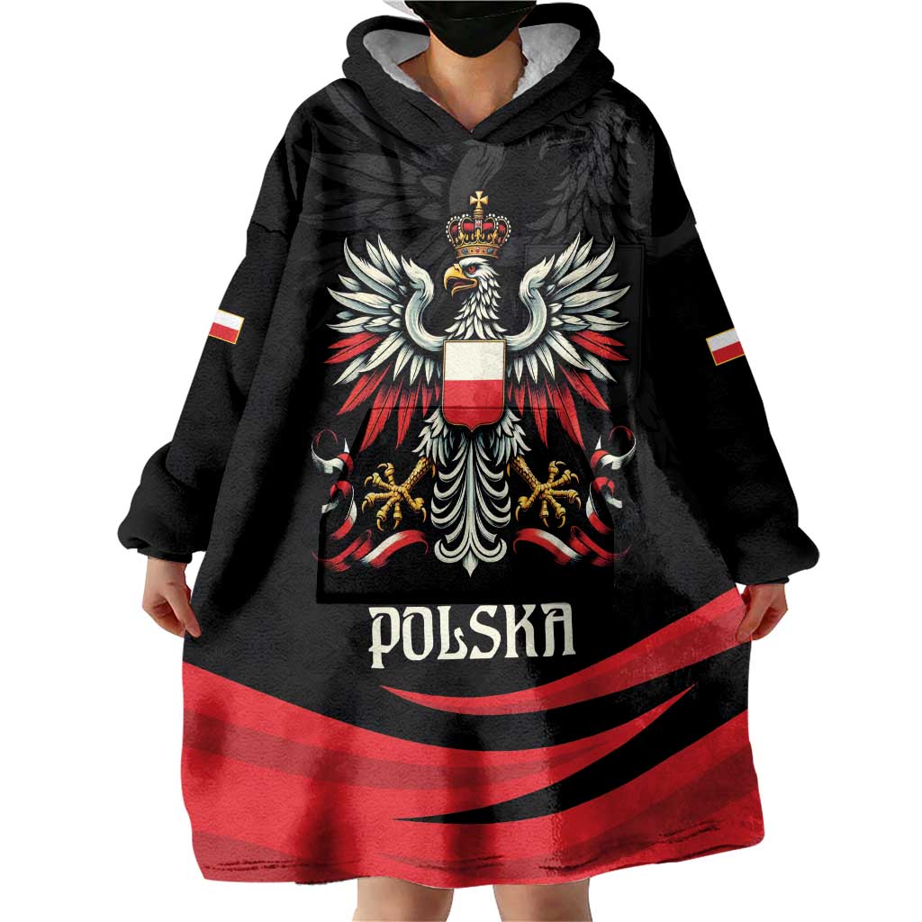 Poland National Flag Day Personalized Wearable Blanket Hoodie Polsk Eagle Proud to be Poland