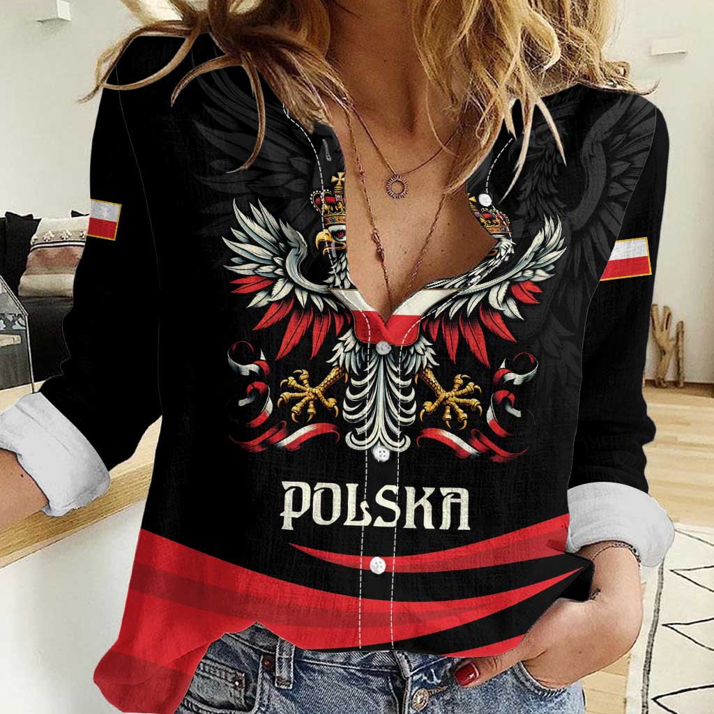 Poland National Flag Day Personalized Women Casual Shirt Polsk Eagle Proud to be Poland
