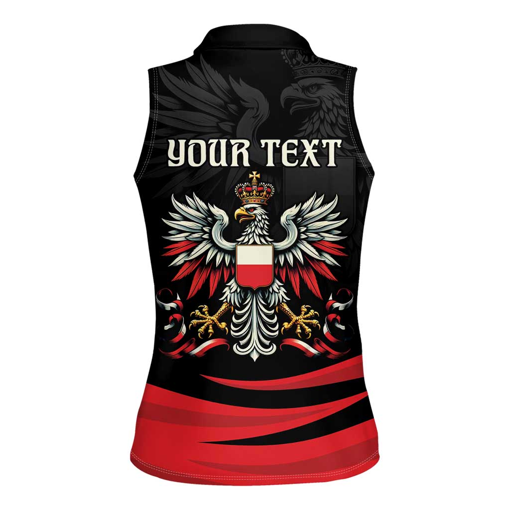 Poland National Flag Day Personalized Women Sleeveless Polo Shirt Polsk Eagle Proud to be Poland