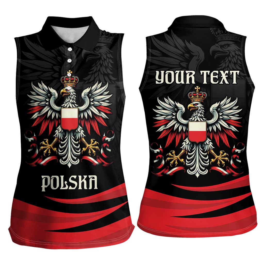 Poland National Flag Day Personalized Women Sleeveless Polo Shirt Polsk Eagle Proud to be Poland