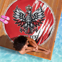 Poland National Flag Day Personalized Beach Blanket Polsk Eagle Simple Style