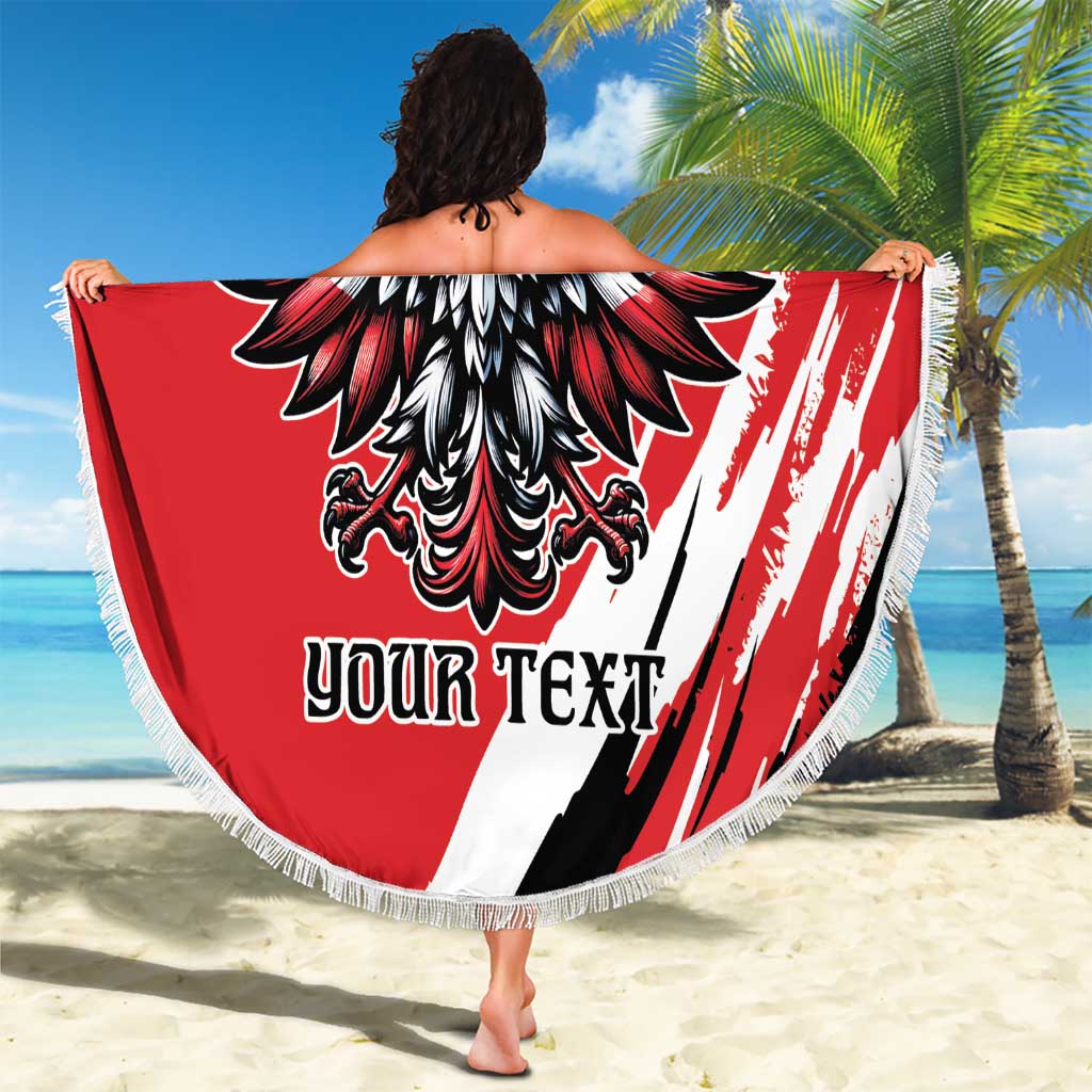Poland National Flag Day Personalized Beach Blanket Polsk Eagle Simple Style