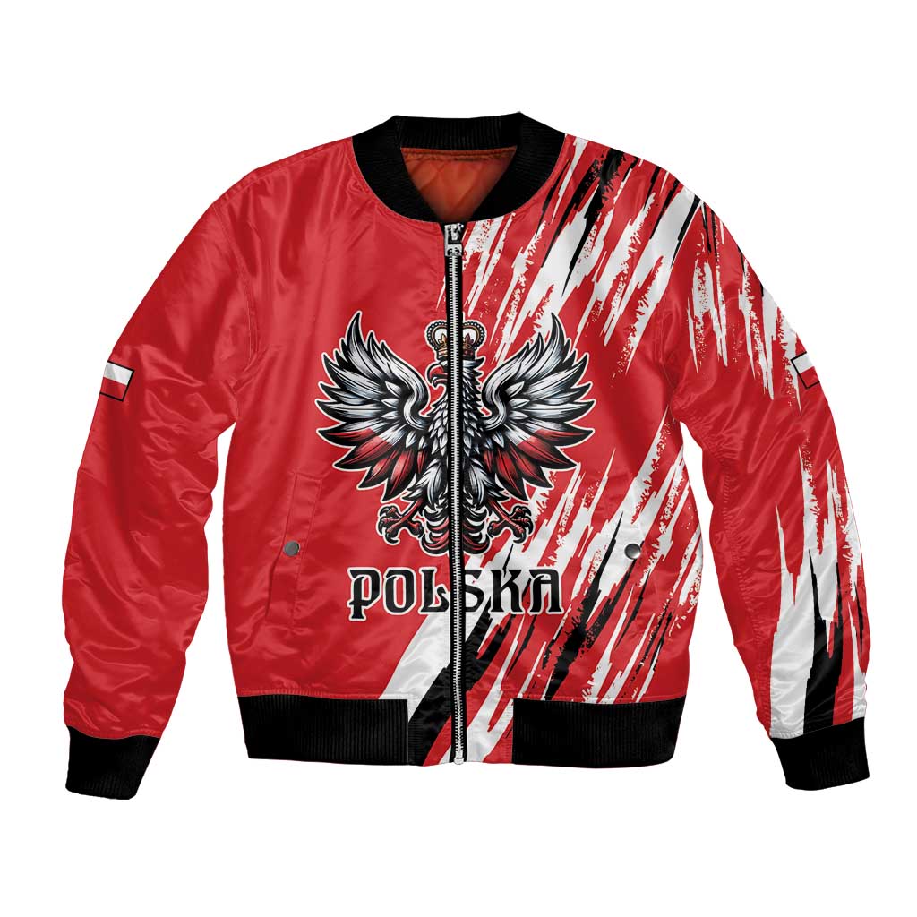 Poland National Flag Day Personalized Bomber Jacket Polsk Eagle Simple Style