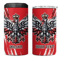 Poland National Flag Day Personalized 4 in 1 Can Cooler Tumbler Polsk Eagle Simple Style
