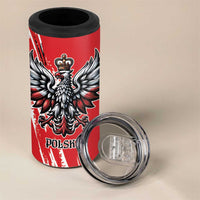 Poland National Flag Day Personalized 4 in 1 Can Cooler Tumbler Polsk Eagle Simple Style