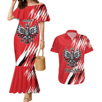 Poland National Flag Day Personalized Couples Matching Mermaid Dress and Hawaiian Shirt Polsk Eagle Simple Style