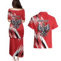 Poland National Flag Day Personalized Couples Matching Puletasi and Hawaiian Shirt Polsk Eagle Simple Style