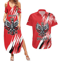 Poland National Flag Day Personalized Couples Matching Summer Maxi Dress and Hawaiian Shirt Polsk Eagle Simple Style
