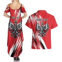 Poland National Flag Day Personalized Couples Matching Summer Maxi Dress and Hawaiian Shirt Polsk Eagle Simple Style