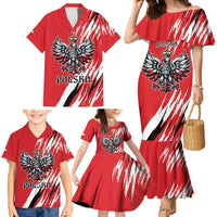 Poland National Flag Day Personalized Family Matching Mermaid Dress and Hawaiian Shirt Polsk Eagle Simple Style