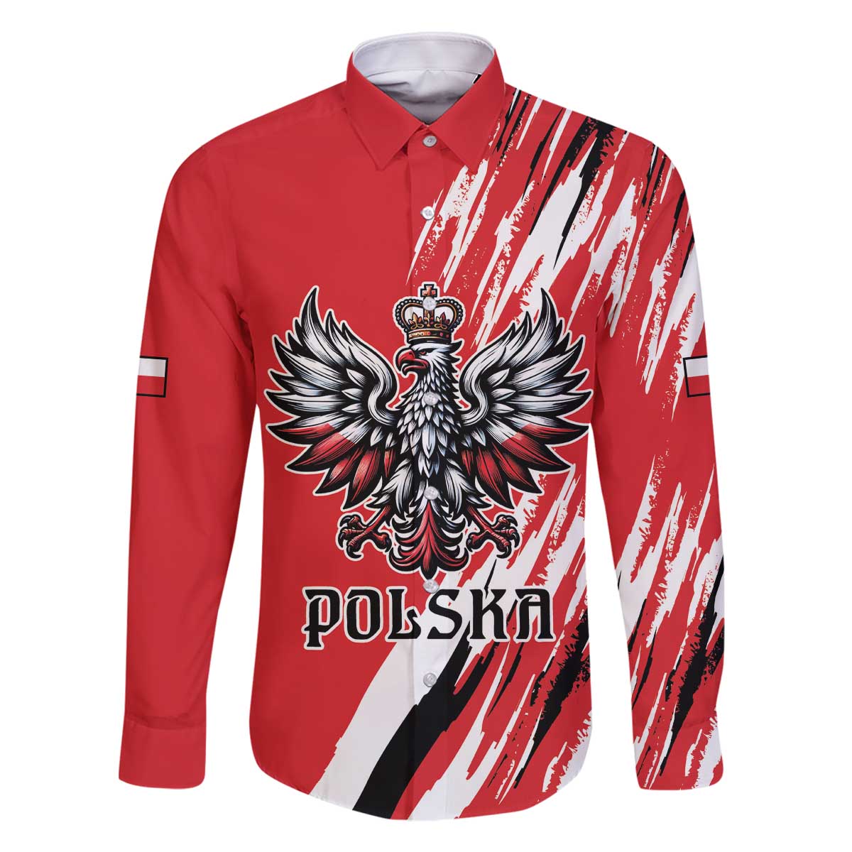 Poland National Flag Day Personalized Family Matching Off The Shoulder Long Sleeve Dress and Hawaiian Shirt Polsk Eagle Simple Style