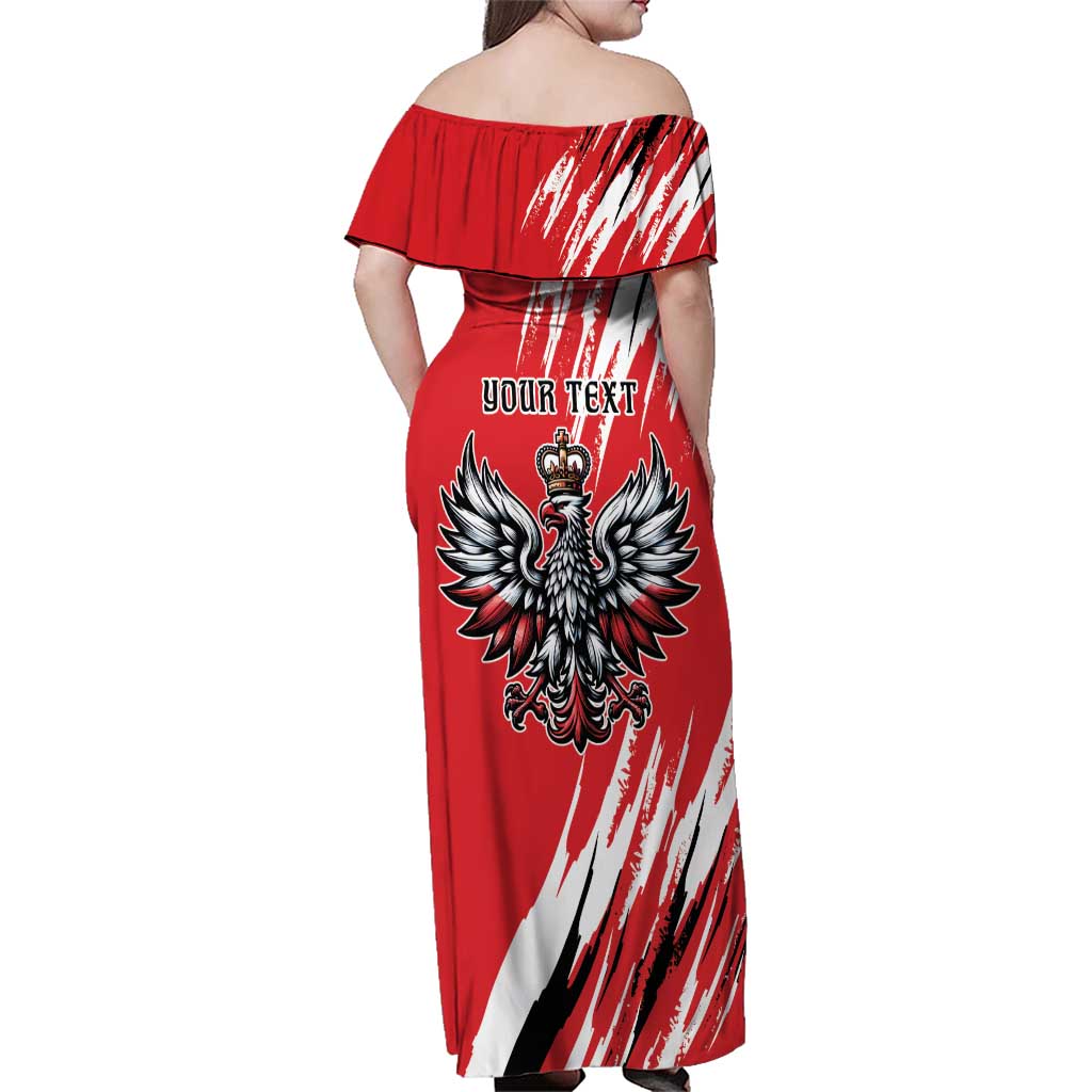 Poland National Flag Day Personalized Family Matching Off Shoulder Maxi Dress and Hawaiian Shirt Polsk Eagle Simple Style