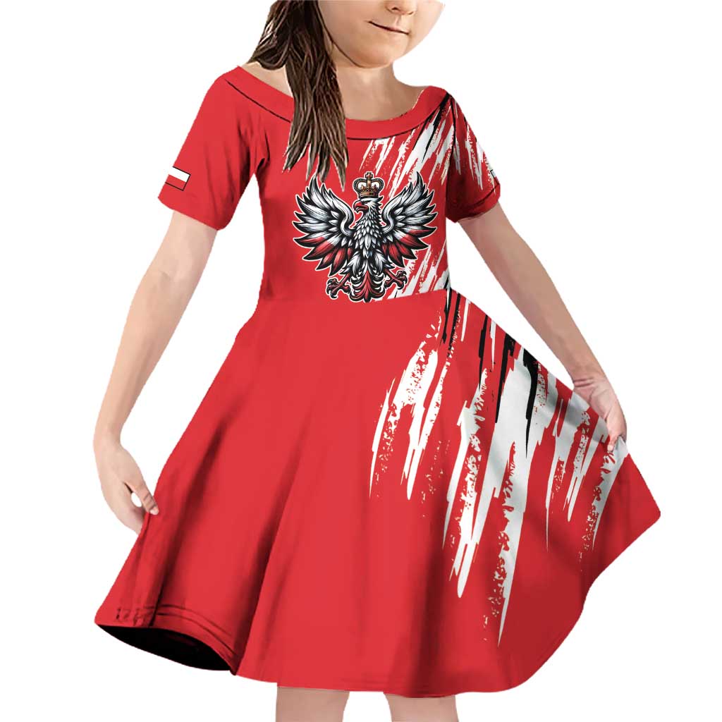 Poland National Flag Day Personalized Family Matching Off Shoulder Short Dress and Hawaiian Shirt Polsk Eagle Simple Style