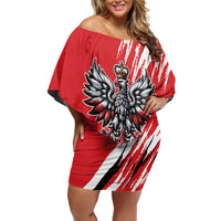 Poland National Flag Day Personalized Family Matching Off Shoulder Short Dress and Hawaiian Shirt Polsk Eagle Simple Style