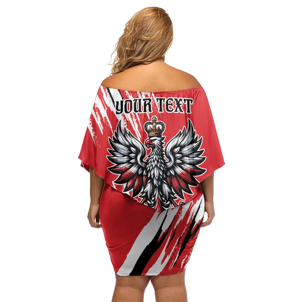 Poland National Flag Day Personalized Family Matching Off Shoulder Short Dress and Hawaiian Shirt Polsk Eagle Simple Style