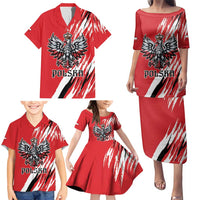 Poland National Flag Day Personalized Family Matching Puletasi and Hawaiian Shirt Polsk Eagle Simple Style