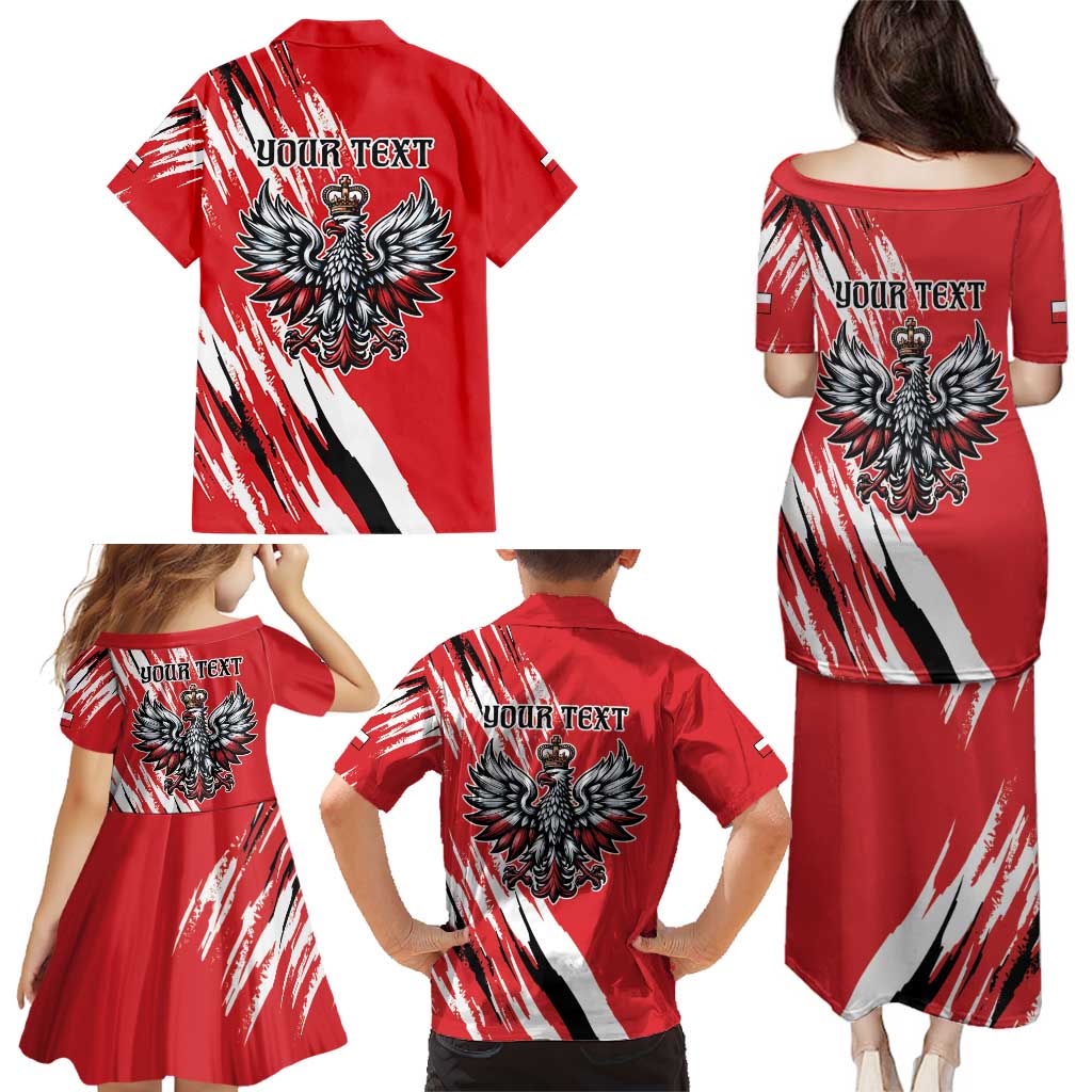 Poland National Flag Day Personalized Family Matching Puletasi and Hawaiian Shirt Polsk Eagle Simple Style