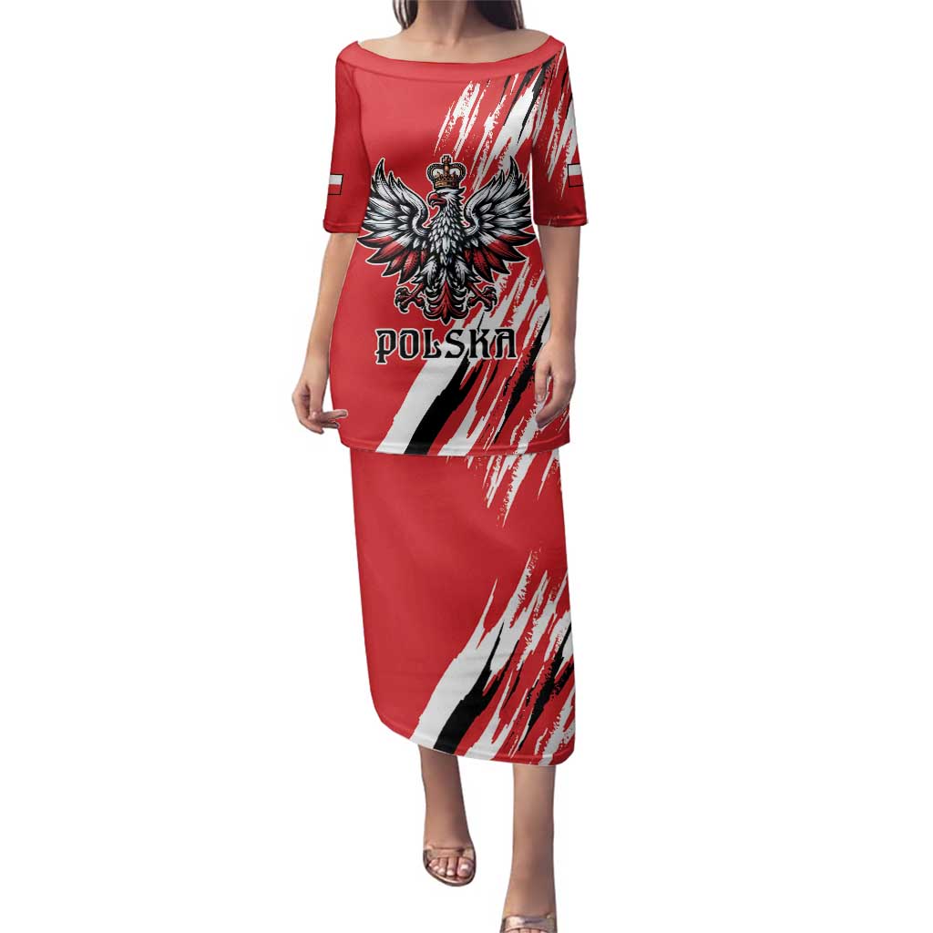 Poland National Flag Day Personalized Family Matching Puletasi and Hawaiian Shirt Polsk Eagle Simple Style