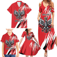 Poland National Flag Day Personalized Family Matching Summer Maxi Dress and Hawaiian Shirt Polsk Eagle Simple Style