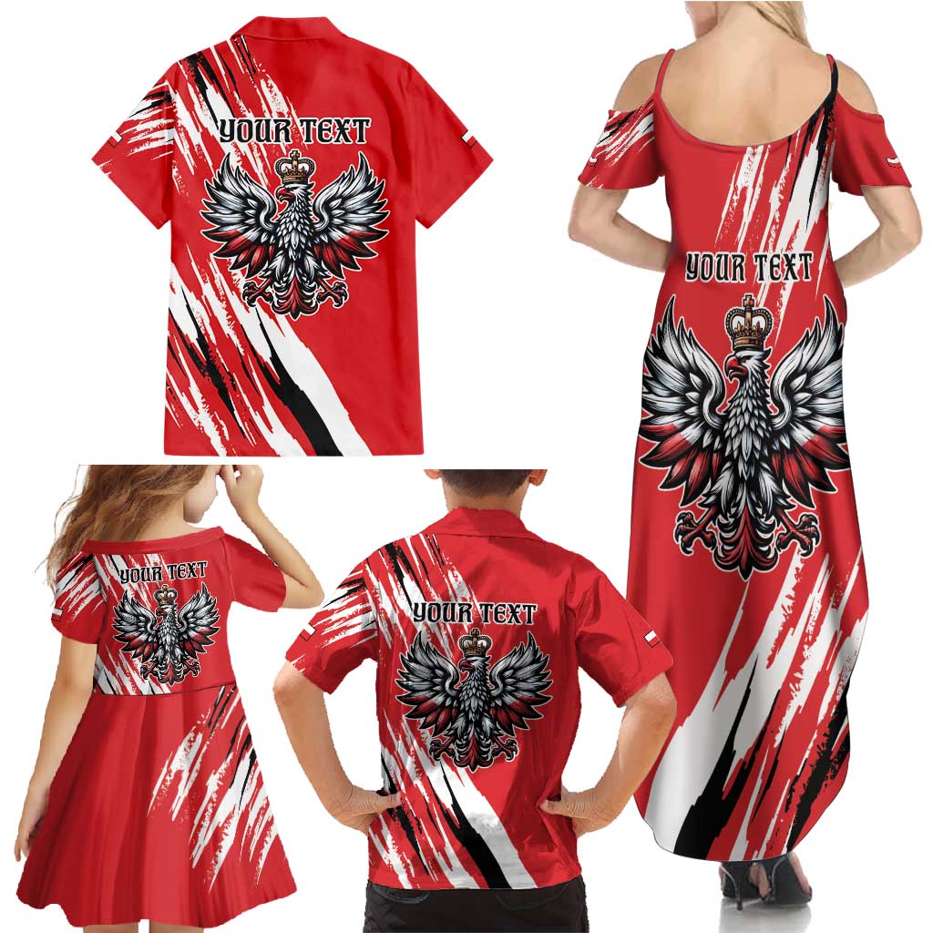 Poland National Flag Day Personalized Family Matching Summer Maxi Dress and Hawaiian Shirt Polsk Eagle Simple Style