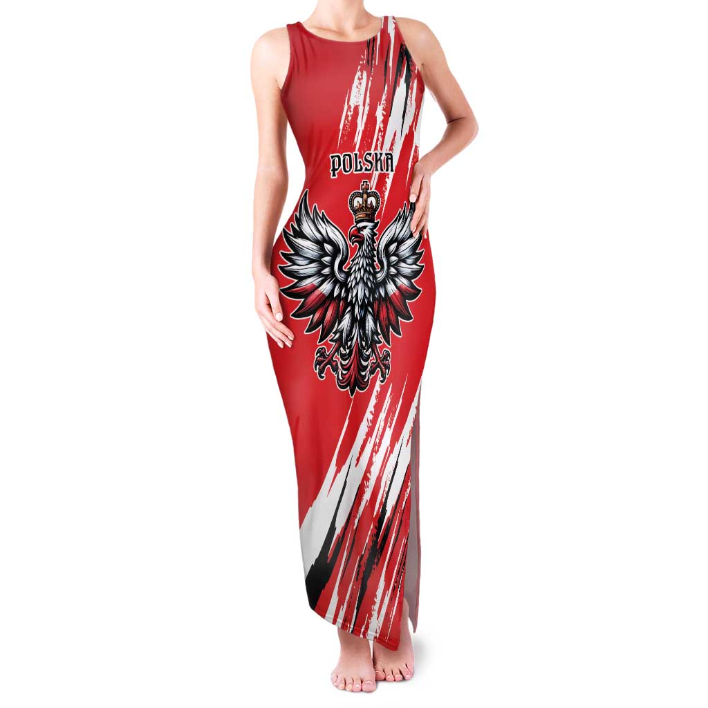 Poland National Flag Day Personalized Family Matching Tank Maxi Dress and Hawaiian Shirt Polsk Eagle Simple Style