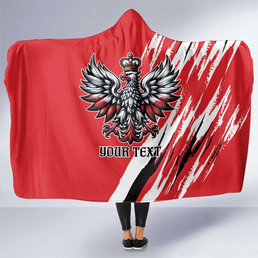 Poland National Flag Day Personalized Hooded Blanket Polsk Eagle Simple Style