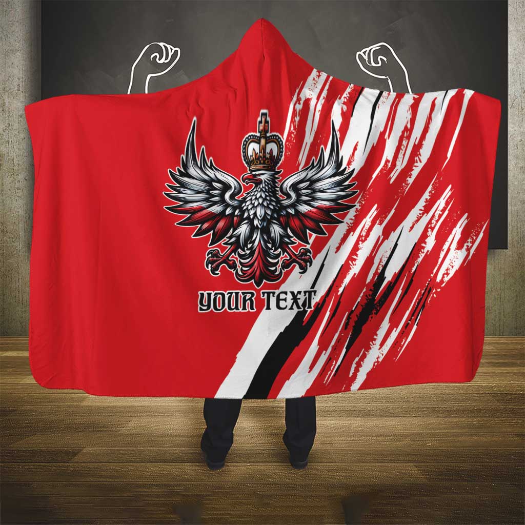 Poland National Flag Day Personalized Hooded Blanket Polsk Eagle Simple Style