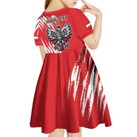 Poland National Flag Day Personalized Kid Short Sleeve Dress Polsk Eagle Simple Style