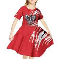 Poland National Flag Day Personalized Kid Short Sleeve Dress Polsk Eagle Simple Style